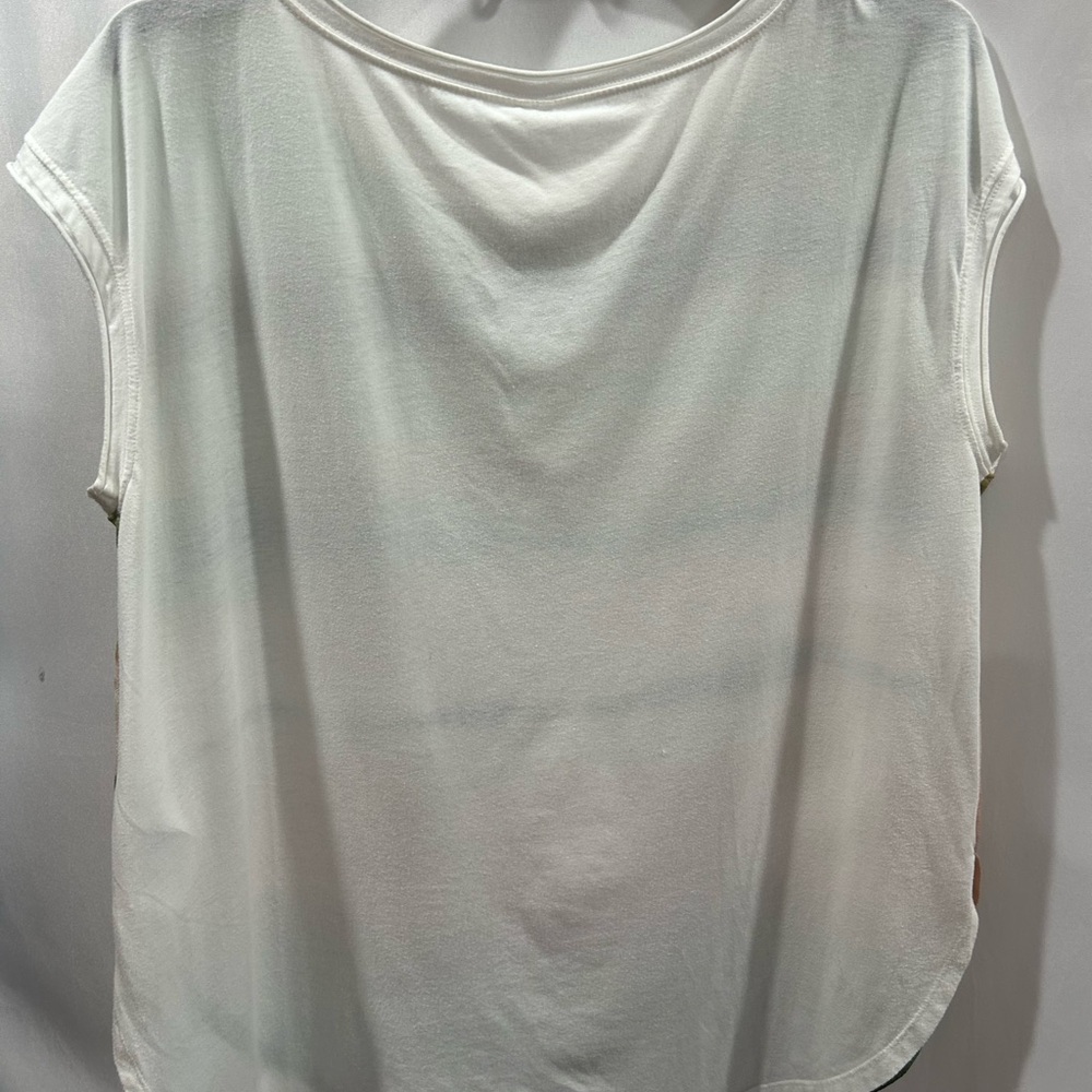Anthropologie Pastel Striped Short Sleeve Tee in Mint, Pink, Peach - Picture 5 of 5